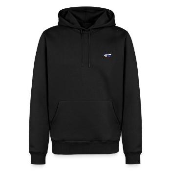 Dominikanische Republik Slowenien Flagge Herz - Männer Premium Bio Hoodie - Schwarz - Vorne - Nico (187cm)