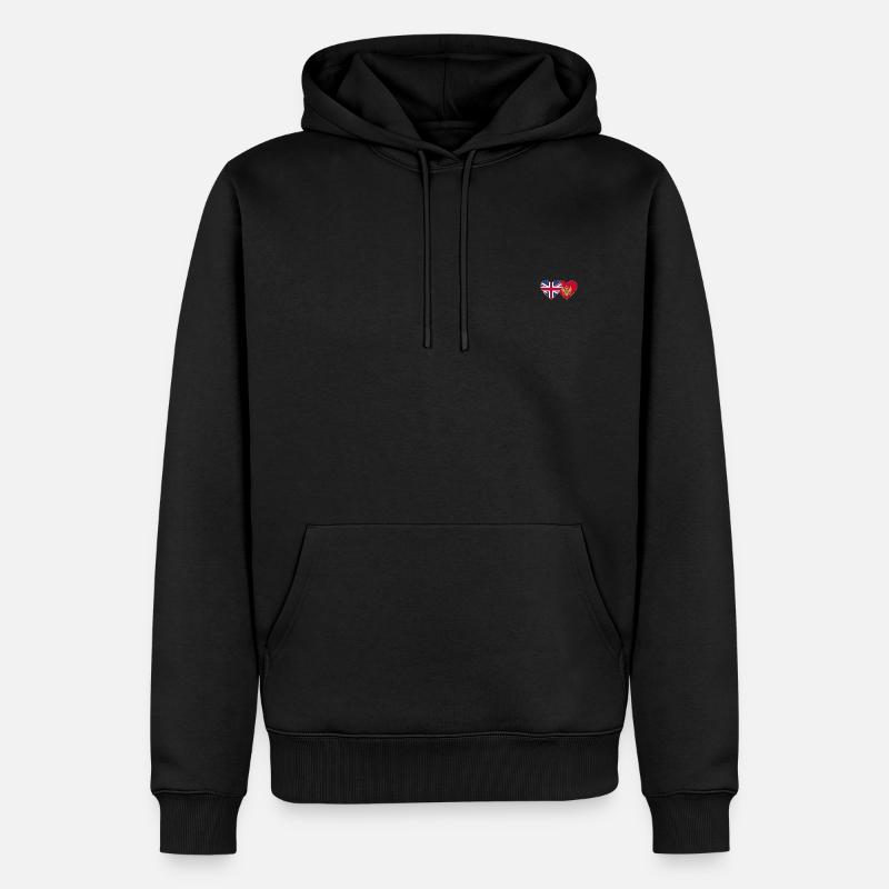 Angleterre Monténégro drapeau - Sweat à capuche Premium bio Homme - noir