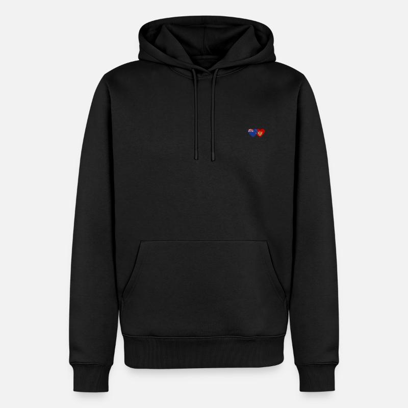 Drapeau du Monténégro néo-zélandais - Sweat à capuche Premium bio Homme - noir