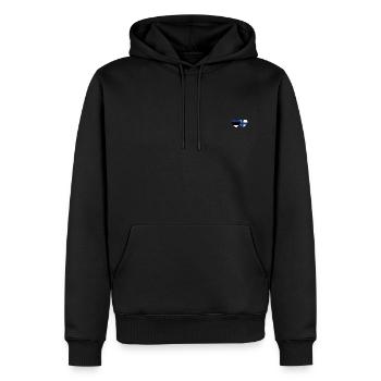 Finnland Estland Flagge Herz - Männer Premium Bio Hoodie - Schwarz - Vorne - Nico (187cm)