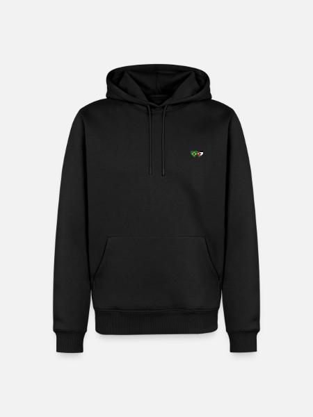 Brazil Jordan Flag Heart - Men’s Premium Organic Hoodie - black