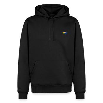 Lituanie Drapeau néo-zélandais - Sweat à capuche Premium bio Homme - noir - Devant - Nico (187cm)