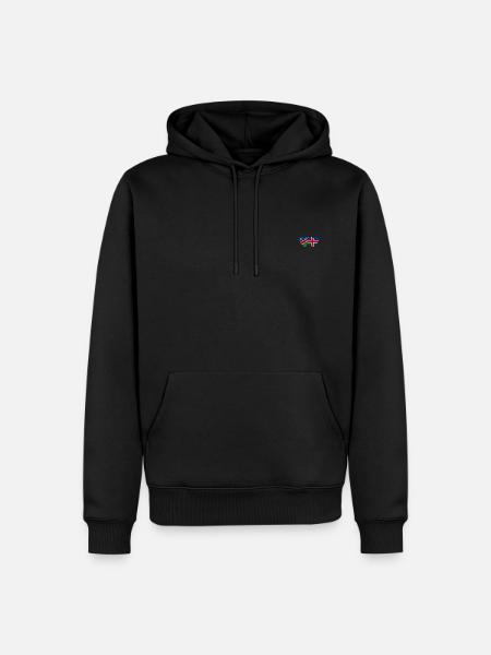 Namibia Iceland Flag Heart - Men’s Premium Organic Hoodie - black
