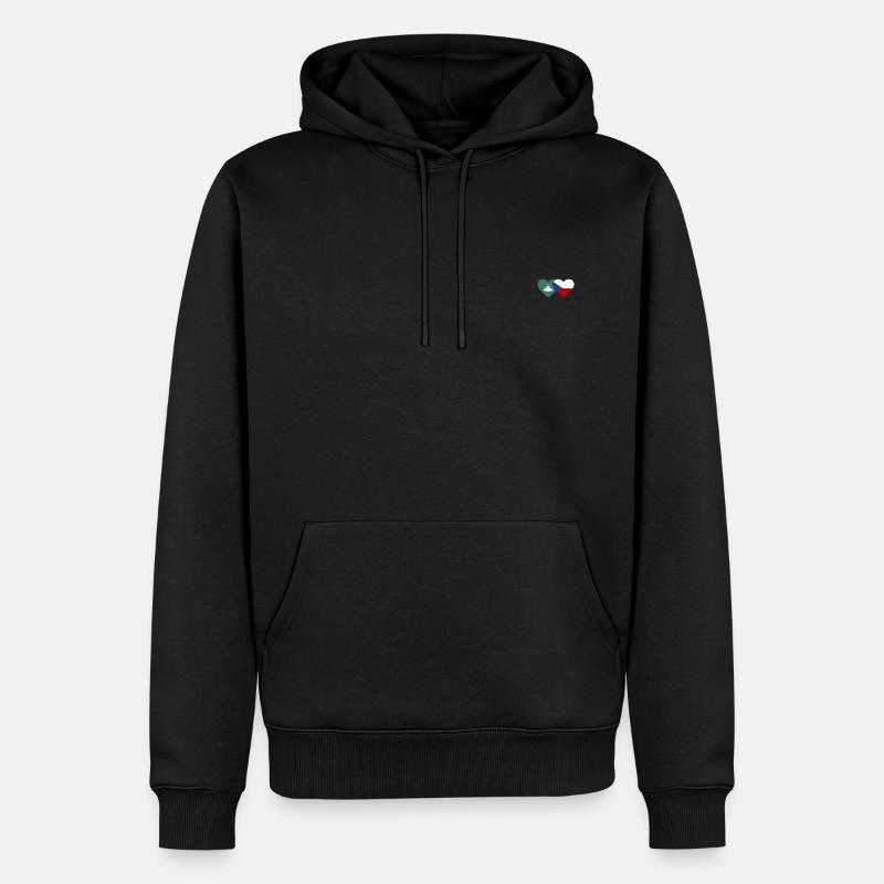 Macao République tchèque Flag Heart - Sweat à capuche Premium bio Homme - noir
