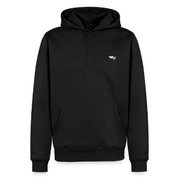Tschechien Macau Flagge Herz - Männer Premium Bio Hoodie - Schwarz - Vorne - Nico (187cm)