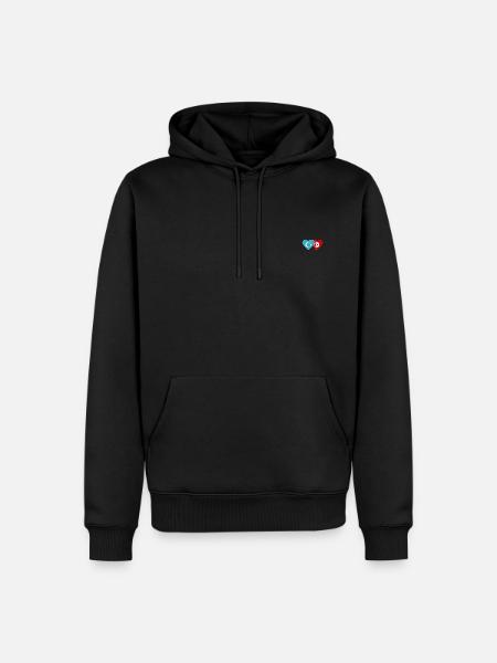 Uyghurs Tunisia flag heart - Men’s Premium Organic Hoodie - black