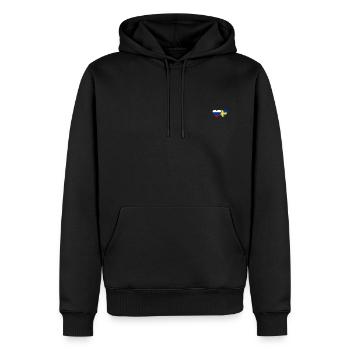 Drapeau de la Suède Russie - Sweat à capuche Premium bio Homme - noir - Devant - Nico (187cm)