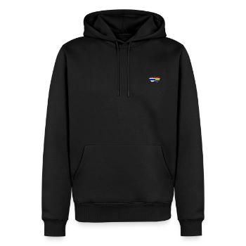 Thailand LGBT Flagge Herz - Männer Premium Bio Hoodie - Schwarz - Vorne - Nico (187cm)
