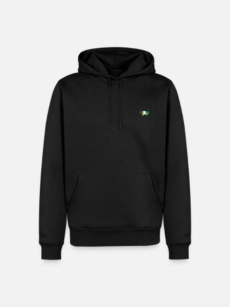 Algeria Pakistan Flag Heart - Men’s Premium Organic Hoodie - black