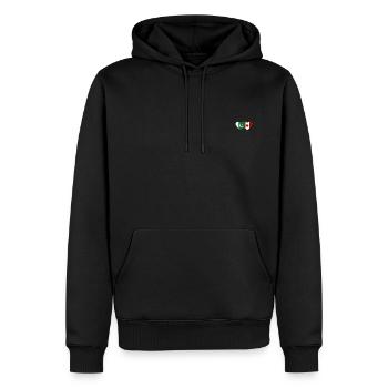 Coeur de drapeau du Pakistan Canada - Sweat à capuche Premium bio Homme - noir - Devant - Nico (187cm)