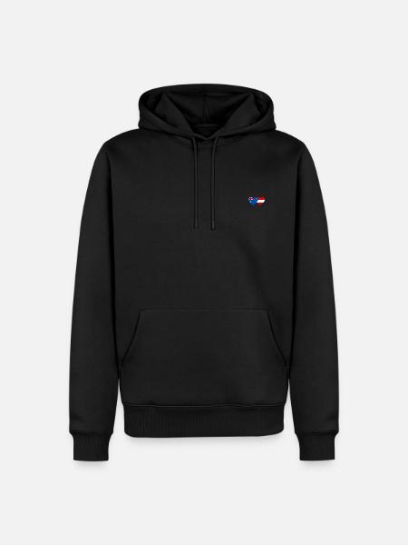 Australia Austria Flag Heart Flag - Men’s Premium Organic Hoodie - black