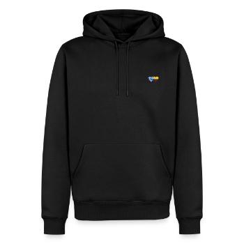 Griechenland Kolumbien Flagge Herz - Männer Premium Bio Hoodie - Schwarz - Vorne - Nico (187cm)