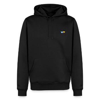 Ecosse Colombie Drapeau Coeur - Sweat à capuche Premium bio Homme - noir - Devant - Nico (187cm)