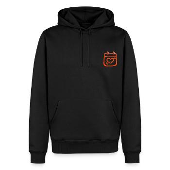 VALENTINSTAG HERZ LIEBE LIEBE ROSE E - Männer Premium Bio Hoodie - Schwarz - Vorne - Nico (187cm)