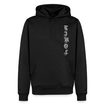 Tirol - Männer Premium Bio Hoodie - Schwarz - Vorne - Nico (187cm)