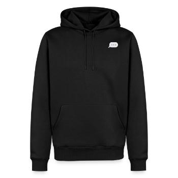 Typing - Men’s Premium Organic Hoodie - black - Front - Nico (187cm)