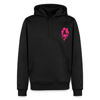 trottinette - Sweat à capuche Premium bio Homme - noir - Devant - Nico (187cm)