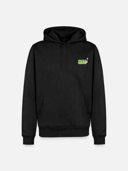 777 - Sweat à capuche Premium bio Homme - noir