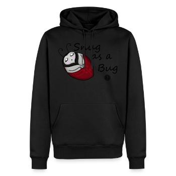 Gemütlich wie ein - Männer Premium Bio Hoodie - Schwarz - Vorne - Nico (187cm)