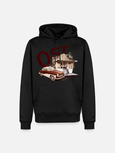 ostfreundschaft ddr - Männer Premium Bio Hoodie - Schwarz