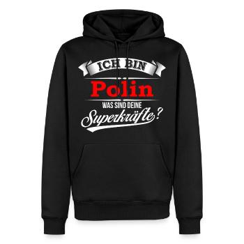 Pole Polin Polen Polacy Polska Superkräfte - Männer Premium Bio Hoodie - Schwarz - Vorne - Nico (187cm)