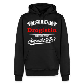 Drogist Drogistin Drogisten Drogerie Drogerien - Männer Premium Bio Hoodie - Schwarz - Vorne - Nico (187cm)