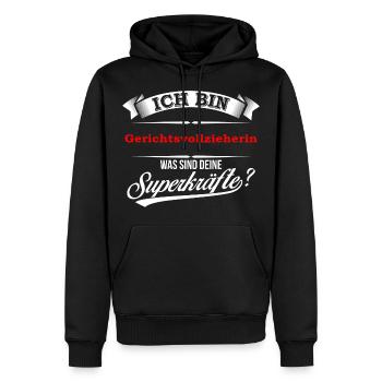 Gerichtsvollzieher Gerichtsvollzieherin GV Inkasso - Männer Premium Bio Hoodie - Schwarz - Vorne - Nico (187cm)