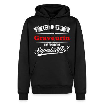 Graveur Graveurin Gravur Graveure Meistergraveur - Männer Premium Bio Hoodie - Schwarz - Vorne - Nico (187cm)