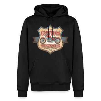 Custom Motorcycles - Men’s Premium Organic Hoodie - black - Front - Nico (187cm)