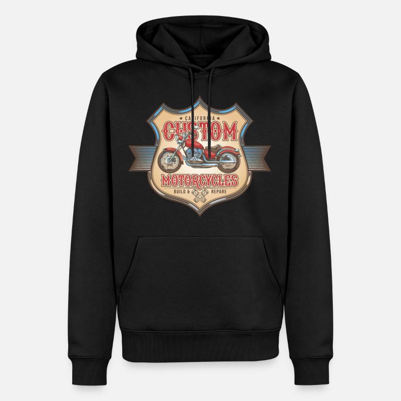 Custom Motorcycles - Männer Premium Bio Hoodie - Schwarz