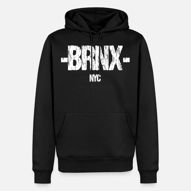 BRONX NYC - Sweat à capuche Premium bio Homme - noir