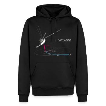 Voyager - Le Grand Tour - Sweat à capuche Premium bio Homme - noir - Devant - Nico (187cm)