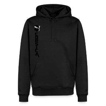 Korsika - Männer Premium Bio Hoodie - Schwarz - Vorne - Nico (187cm)