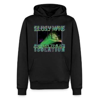 LIL HÄSSLICHE MANIE-MISTA-THUG-ISOLATIONSALBUM-ABDECKUNG - Männer Premium Bio Hoodie - Schwarz - Vorne - Nico (187cm)