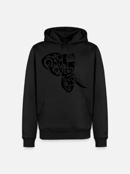 elephant tribal 402 - Männer Premium Bio Hoodie - 