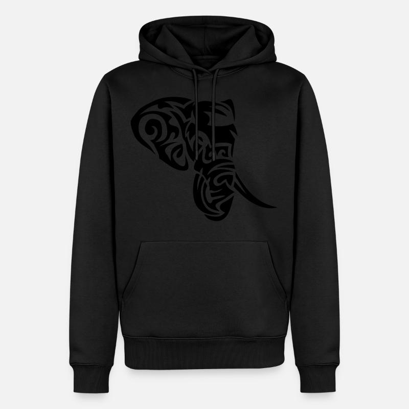 elephant tribal 402 - Männer Premium Bio Hoodie - undefined