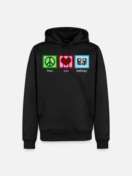 Peace Love Radiology - Men’s Premium Organic Hoodie - black