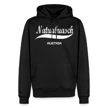 natuabuasch_austria - Männer Premium Bio Hoodie - Schwarz - Vorne - Nico (187cm)