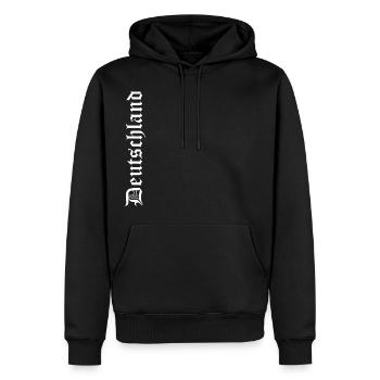 Deutschland - Männer Premium Bio Hoodie - Schwarz - Vorne - Nico (187cm)