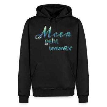 Meer geht immer - Männer Premium Bio Hoodie - Schwarz - Vorne - Nico (187cm)