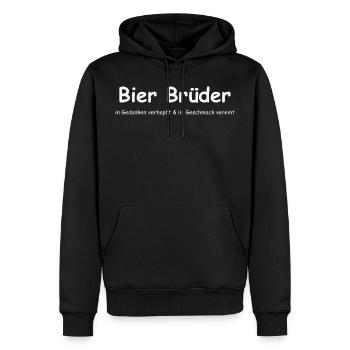 Bier Biertrinker Gruppen Partner Saufen Alkohol - Männer Premium Bio Hoodie - Schwarz - Vorne - Nico (187cm)