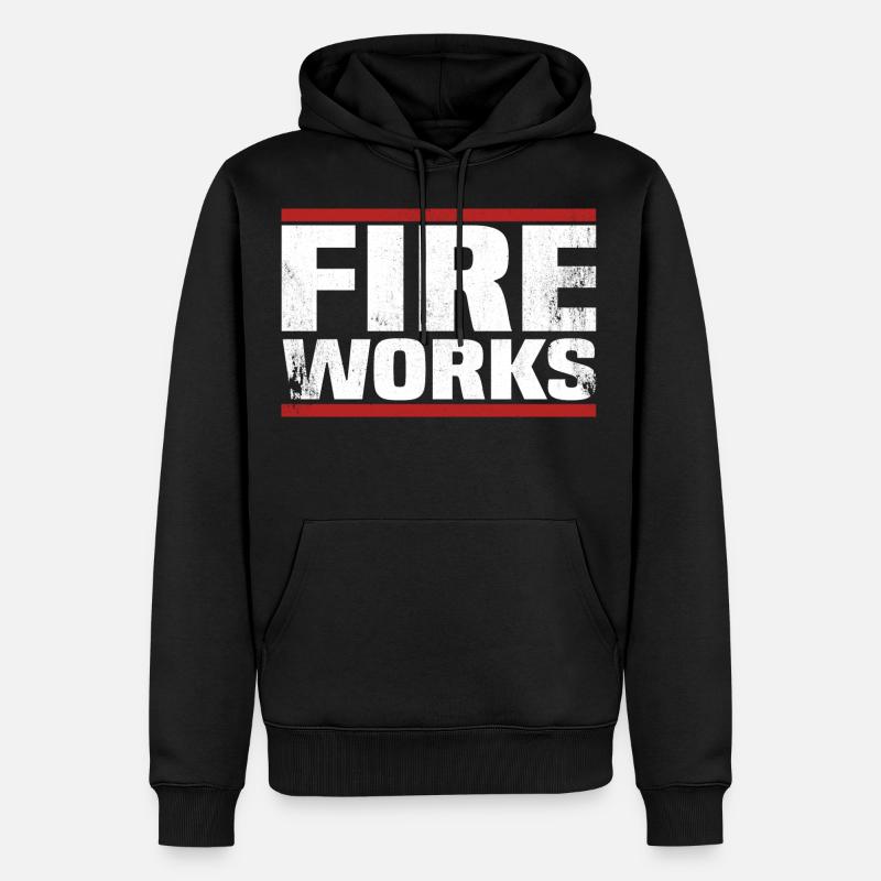 chemise de feux d'artifice - Sweat à capuche Premium bio Homme - noir