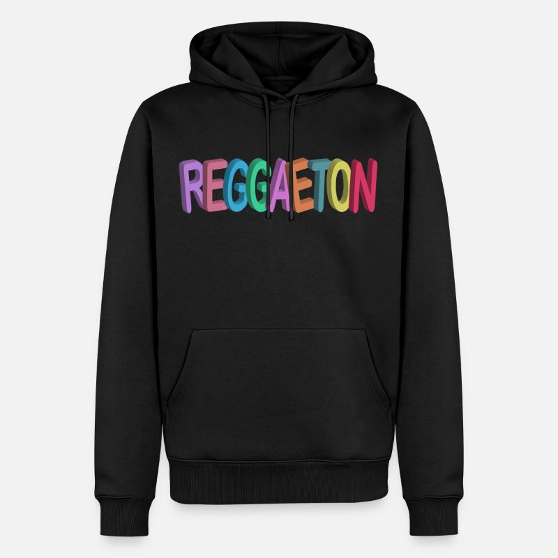 Reggaeton - Männer Premium Bio Hoodie - Schwarz