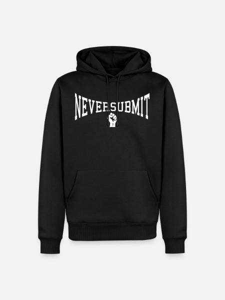 NEVERSUBMIT POING FERMÉ - Sweat à capuche Premium bio Homme - noir