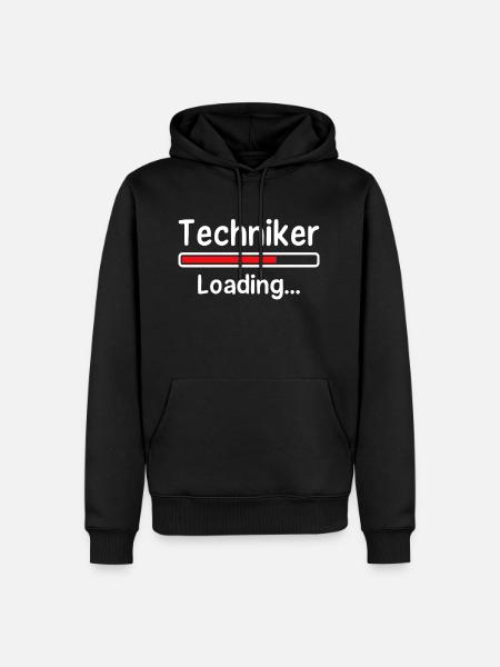 Techniker loading... - Männer Premium Bio Hoodie - Schwarz