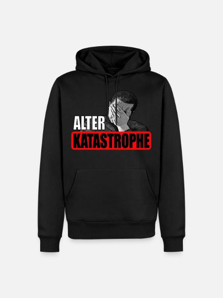 Alter Katastrophe in der Werkstatt mit Buddies. - Männer Premium Bio Hoodie - Schwarz