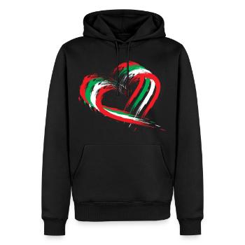 Liban - Sweat à capuche Premium bio Homme - noir - Devant - Nico (187cm)
