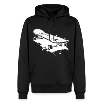 Skateboard Skizze - Männer Premium Bio Hoodie - Schwarz - Vorne - Nico (187cm)