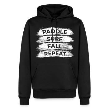 Paddel Surfe Falle Wiederhole - Sweat à capuche Premium bio Homme - noir - Devant - Nico (187cm)
