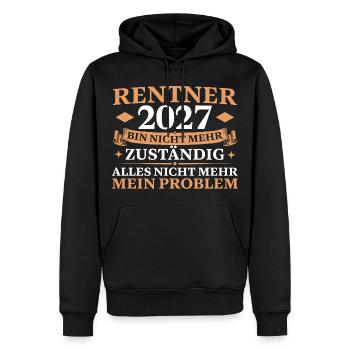 Rentner 2027 Nicht mehr zuständig Renteneintritt - Männer Premium Bio Hoodie - Schwarz - Vorne - Nico (187cm)